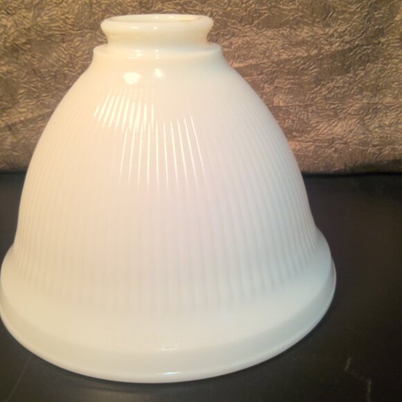 Stiffel Glass Shade Up Light Torchiere Table Lamp - Picture 4 of 4